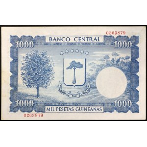 Equatorial Guinea, Republic (1968-date), 1.000 Pesetas 12/10/1969