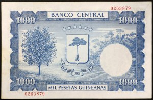 Guinée équatoriale, République (1968-date), 1,000 Pesetas 12/10/1969