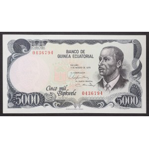 Äquatorialguinea, Republik (1968-datum), 5.000 Bipkwele 03/08/1979