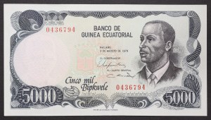 Äquatorialguinea, Republik (1968-datum), 5.000 Bipkwele 03/08/1979