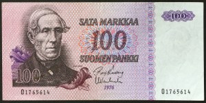 Fínsko, republika (1919-dátum), 100 Markka 1976