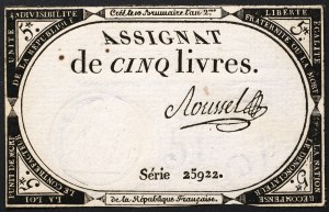 Frankreich, Erste Republik, 5 Livres n.d. (1791-93)