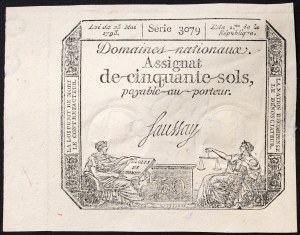 Frankreich, Erste Republik, 50 Sols 23/05/1793