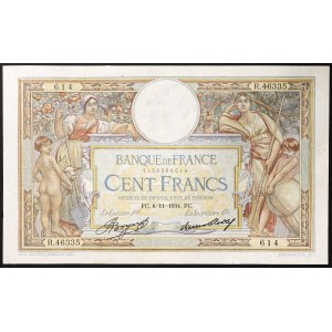 France, Third Republic (1870-1940), 100 Francs 08/11/1934