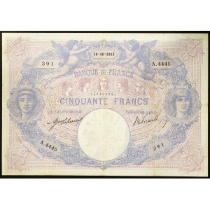 France, Third Republic (1870-1940), 50 Francs 18/10/1912