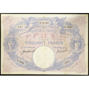 France, Troisième République (1870-1940), 50 Francs 18/10/1912