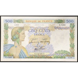 France, French State (1940-1944), 500 Francs 15/10/1942