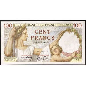 France, État français (1940-1944), 100 Francs 31/07/1941