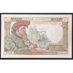 France, État français (1940-1944), 50 Francs 20/11/1941