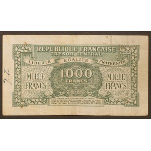 Francia, Tesoro centrale (1943-1945), 1.000 franchi n.d. (1944)