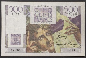 France, Quatrième République (1946-1958), 500 Francs 1945-53