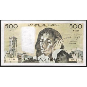 France, Fifth Republic (1959-date), 500 Francs 08/01/1987