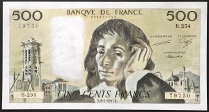 France, Fifth Republic (1959-date), 500 Francs 08/01/1987