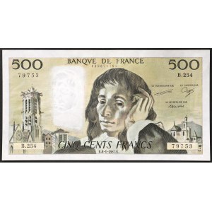 France, Fifth Republic (1959-date), 500 Francs 08/01/1987
