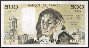 France, Cinquième République (1959-date), 500 Francs 08/01/1987