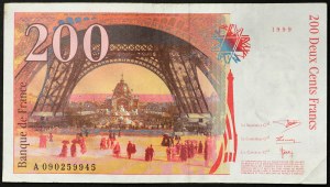 France, Cinquième République (1959-date), 200 Francs 1999