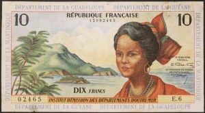 Francouzské Antily (1961-1975), 10 franků b.d. (1964)