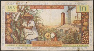 Francouzské Antily (1961-1975), 10 franků b.d. (1964)