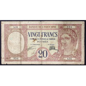 French New Caledonia (1853-date), 20 Francs n.d.