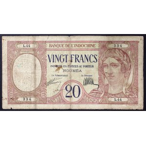 Francuska Nowa Kaledonia (1853 - data), 20 franków nd.