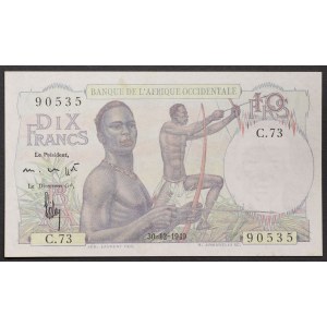 Africa occidentale francese, 10 franchi 30/12/1949