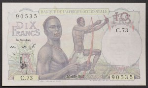 French West Africa, 10 Francs 30/12/1949