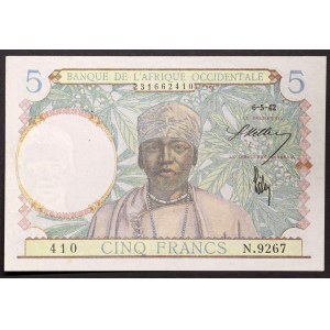 Africa occidentale francese, 5 franchi 1941-42