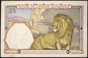 Afrique de l'Ouest française, 25 Francs 09/03/1939