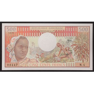Gabon, republika (1960-dátum), 500 frankov 01/04/1978
