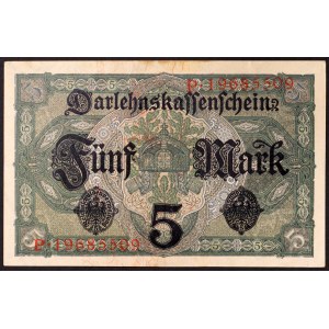 Germany, GERMAN EMPIRE, Wilhelm II (1888-1918), 5 Mark 01/08/1917