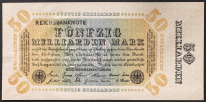 Německo, Výmarská republika (1919-1933)Bankovka města Speyer, 50 miliard marek 10.10.1923