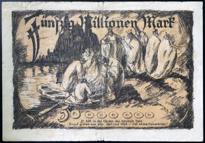 Niemcy, REPUBLIKA WEIMARSKA (1919-1933) Banknot miasta Speyer o nominale 50 milionów marek z 21.09.1923 r.