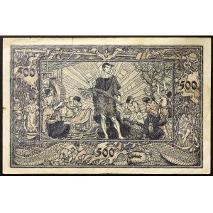 Allemagne, RÉPUBLIQUE WEIMAR (1919-1933), 500 Mark 01/08/1922