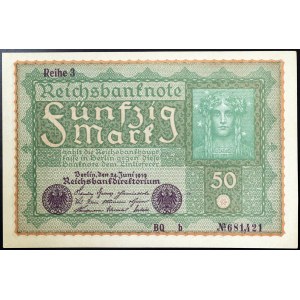 Germany, WEIMAR REPUBLIC (1919-1933), 50 Mark 1919