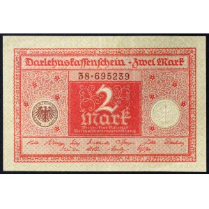 Allemagne, RÉPUBLIQUE WEIMAR (1919-1933), 2 marks 01/03/1920