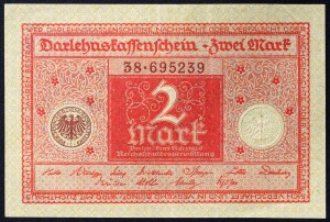 Germany, WEIMAR REPUBLIC (1919-1933), 2 Mark 01/03/1920