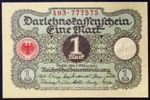 Deutschland, WEIMAR REPUBLIK (1919-1933), 1 Mark 1920