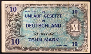 Deutschland, ALLIIERTE BESETZUNG (1944-1948), 10 Mark 1944
