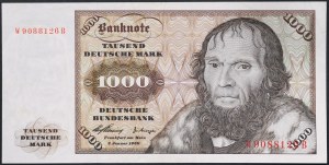 Allemagne, RÉPUBLIQUE DÉMOCRATIQUE (DDR) (1948-1990), 1.000 Mark 02/01/1960