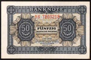 Germany, DEMOCRATIC REPUBLIC (DDR) (1948-1990), 50 Pfennig 1948