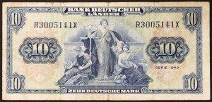 Deutschland, BUNDESREPUBLIK (1948-datum), 10 Mark 1949