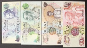 Ghana, République (1957-date), Lot 4 pièces.