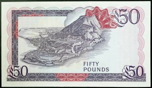 Gibraltar, British Colony (1967-date), Elizabeth II (1952-2022), 50 Pounds 1986