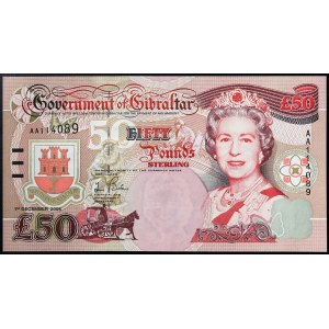 Gibraltar, British Colony (1967-date), Elizabeth II (1952-2022), 50 Pounds 01/12/2006