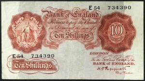 Großbritannien, Königreich, Georg VI. (1936-1952), 10 Schilling 1934-39