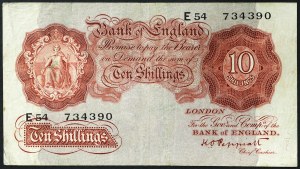 Veľká Británia, kráľovstvo, George VI (1936-1952), 10 šilingov 1934-39