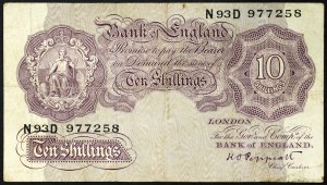 Großbritannien, Königreich, George VI (1936-1952), 10 Shillings 1948-49