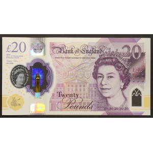 Gran Bretagna, Regno, Elisabetta II (1952-2022), 20 sterline 2020
