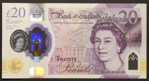 Wielka Brytania, Królestwo, Elżbieta II (1952-2022), 20 funtów 2020