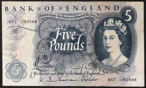 Great Britain, Kingdom, Elizabeth II (1952-2022), 5 Pounds 1963-66